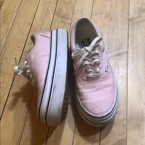 Pink comfy Cush platform Vans